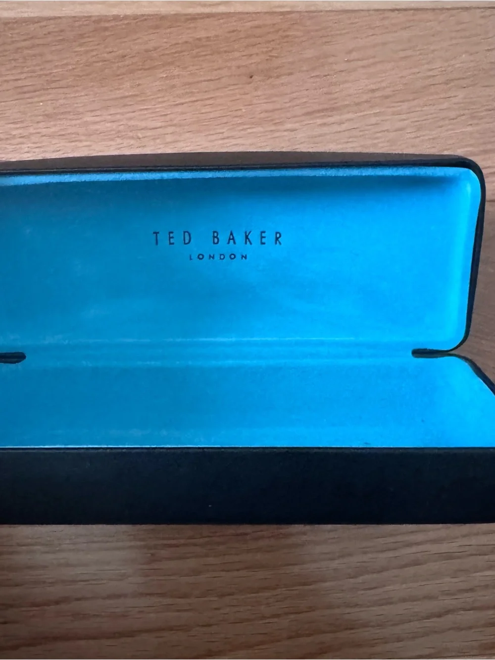 Ted Baker Black Sunglasses Case with Teal Logo